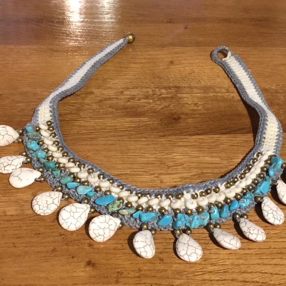 EASTERN SERENITY BRAND NEW CROCHET BEADED NECKLACE - Picture 6 of 6